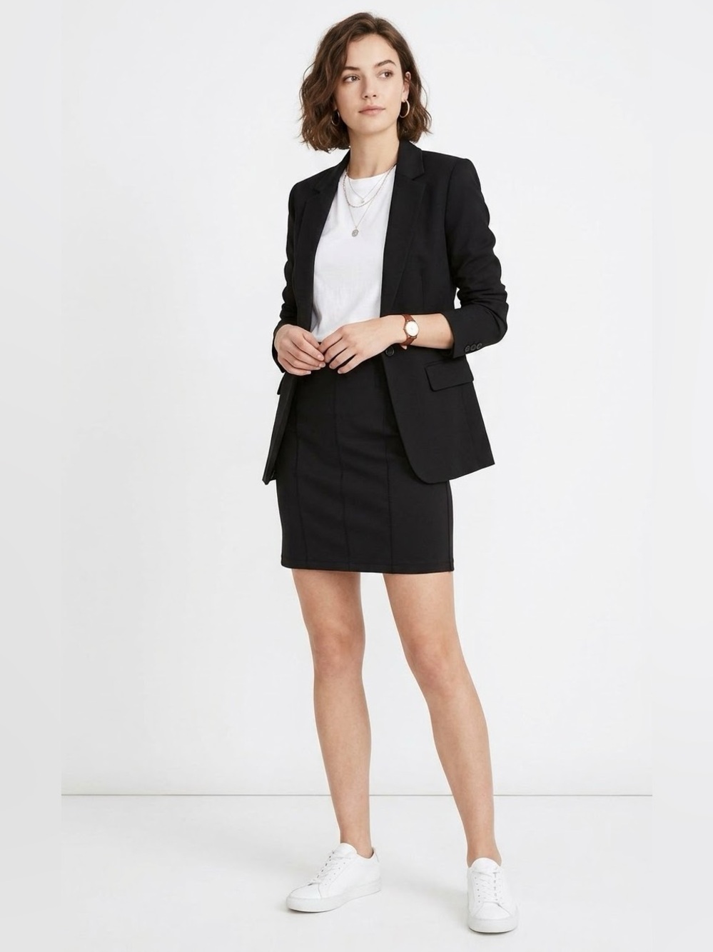 Rebecca Taylor Black Modern Page Pencil Mini Skirt Size 8 Minimalist Office Chic